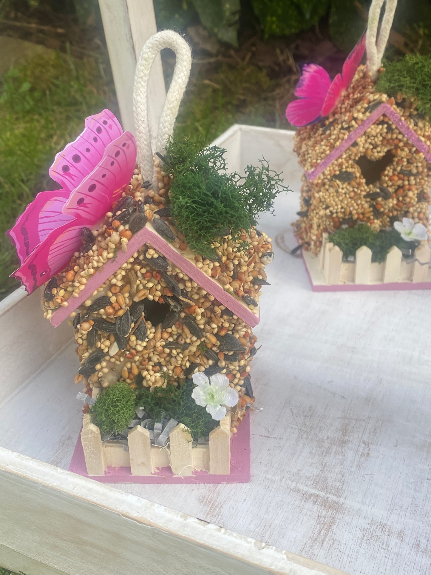 Pink Breast Cancer Birdhouse