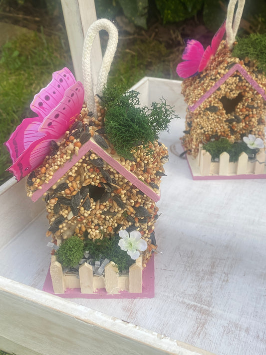 Pink Breast Cancer Birdhouse