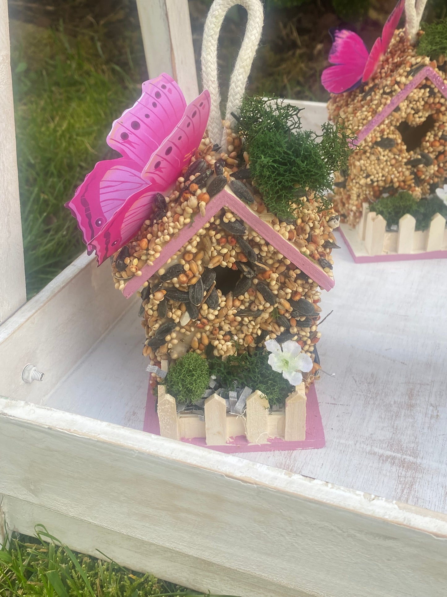 Pink Breast Cancer Birdhouse