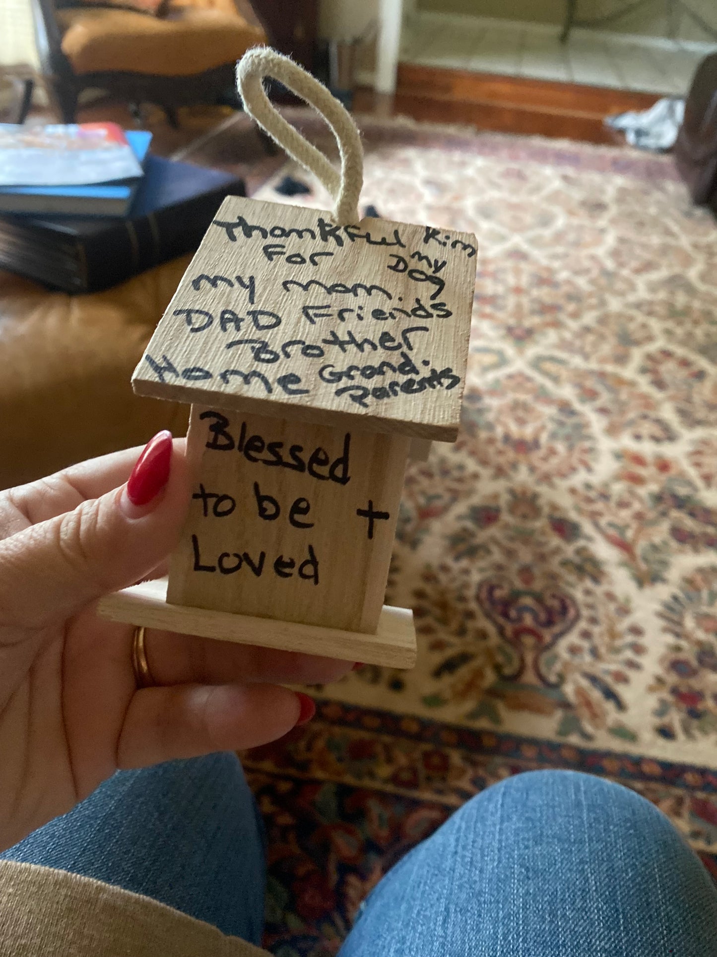 Gratitude, Blessing or Creative Wellness Birdhouse.