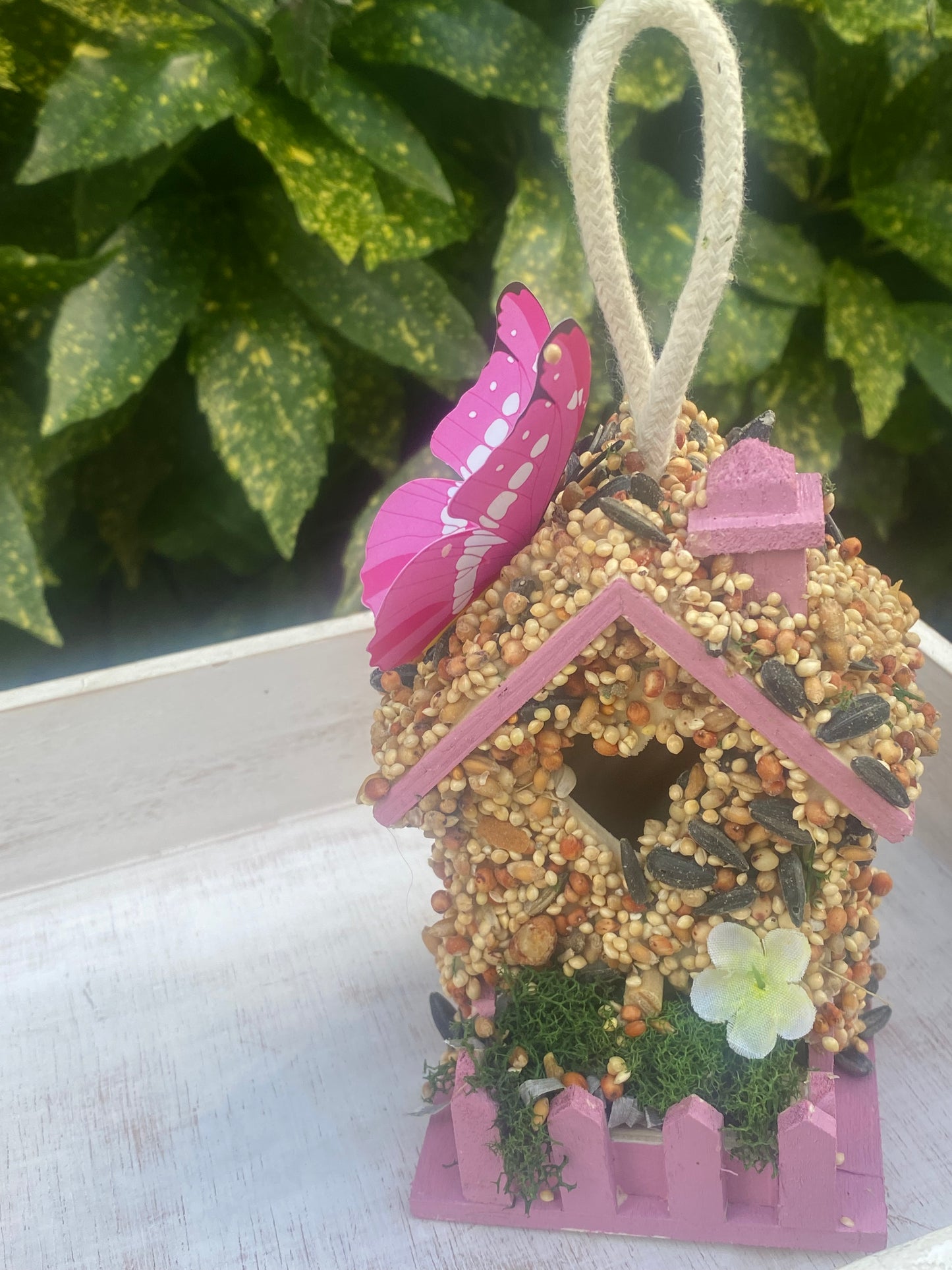 Pink Breast Cancer Birdhouse