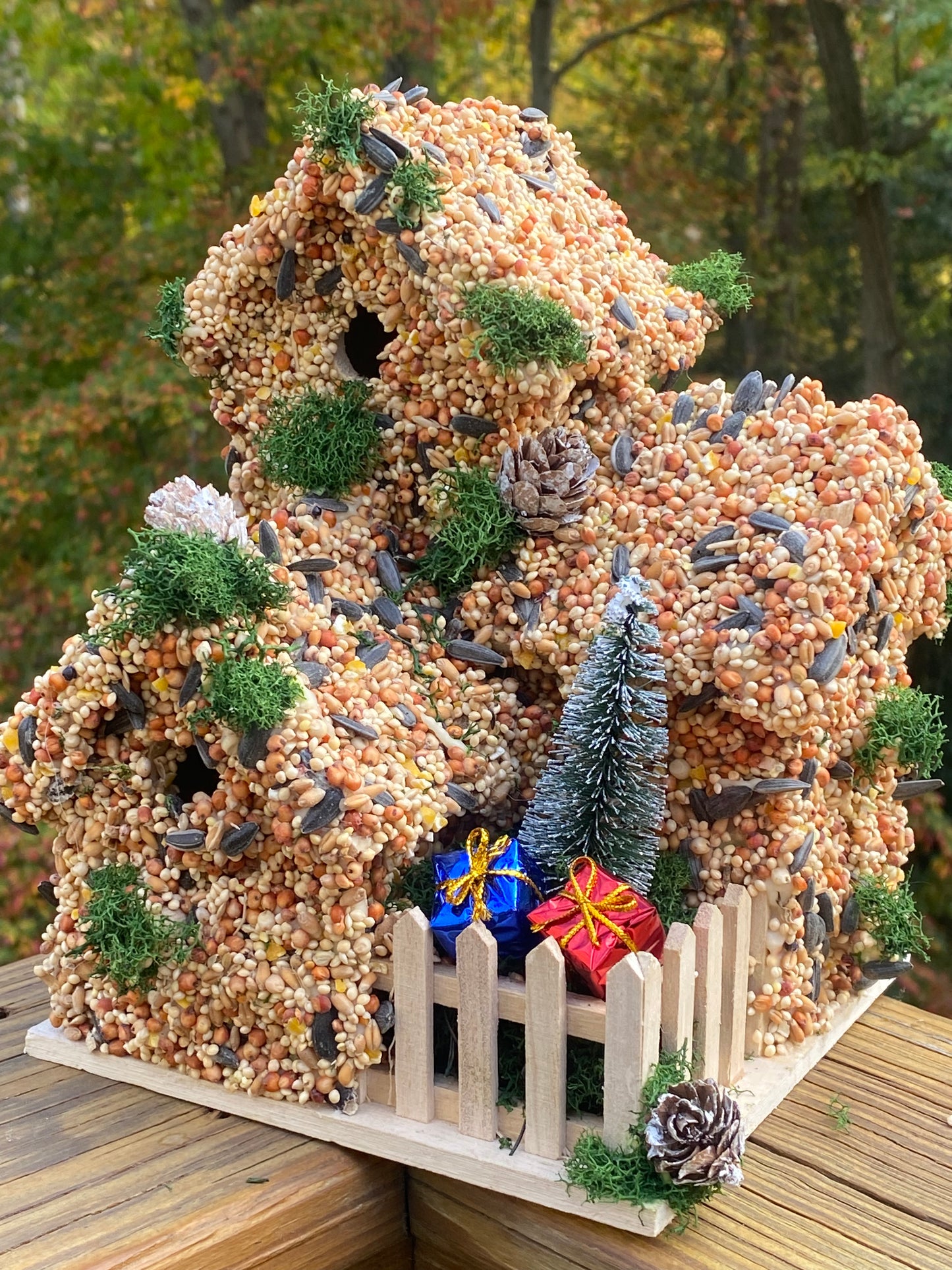 Christmas Tree Farm House Birdhouse