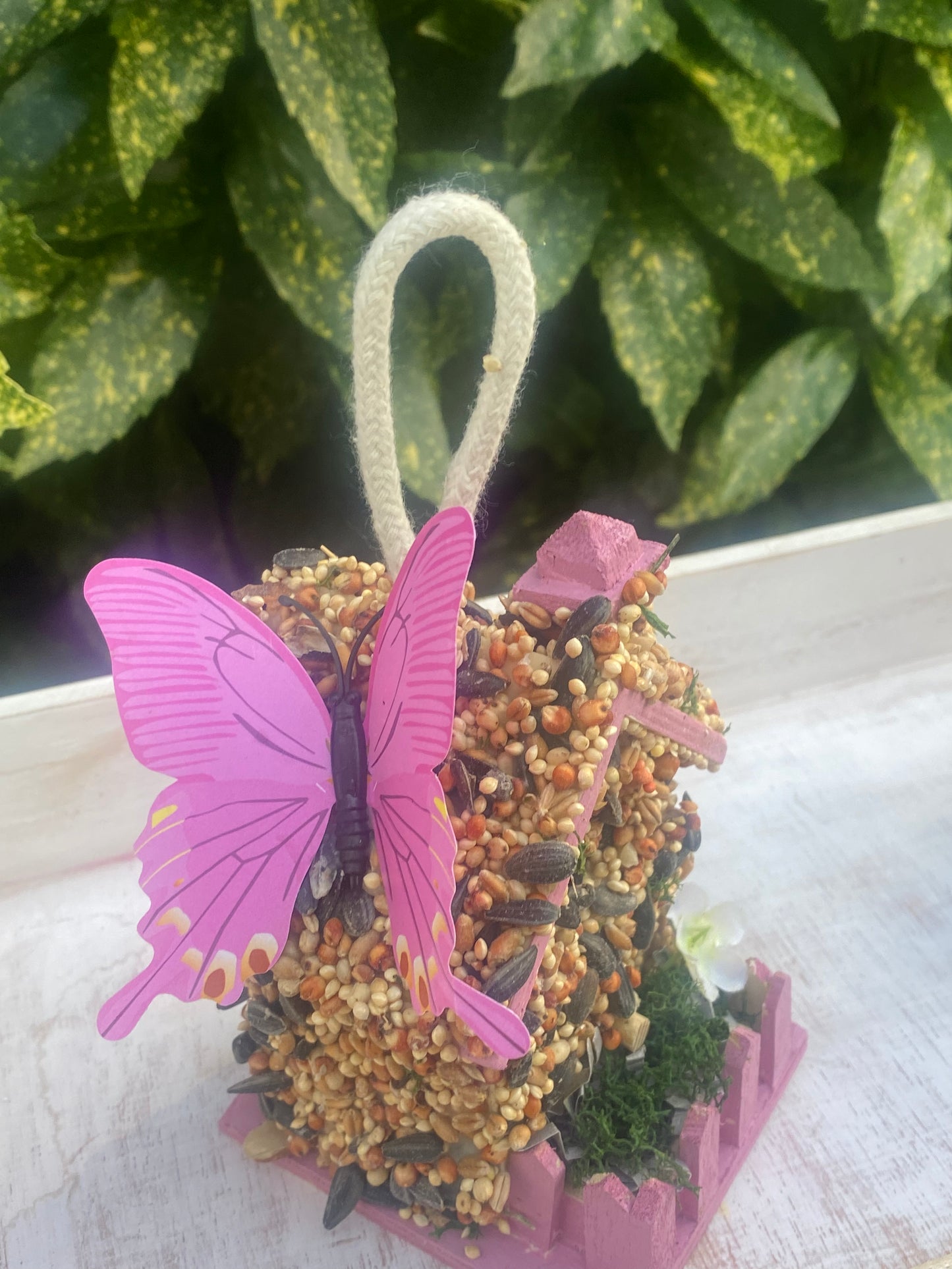 Pink Breast Cancer Birdhouse