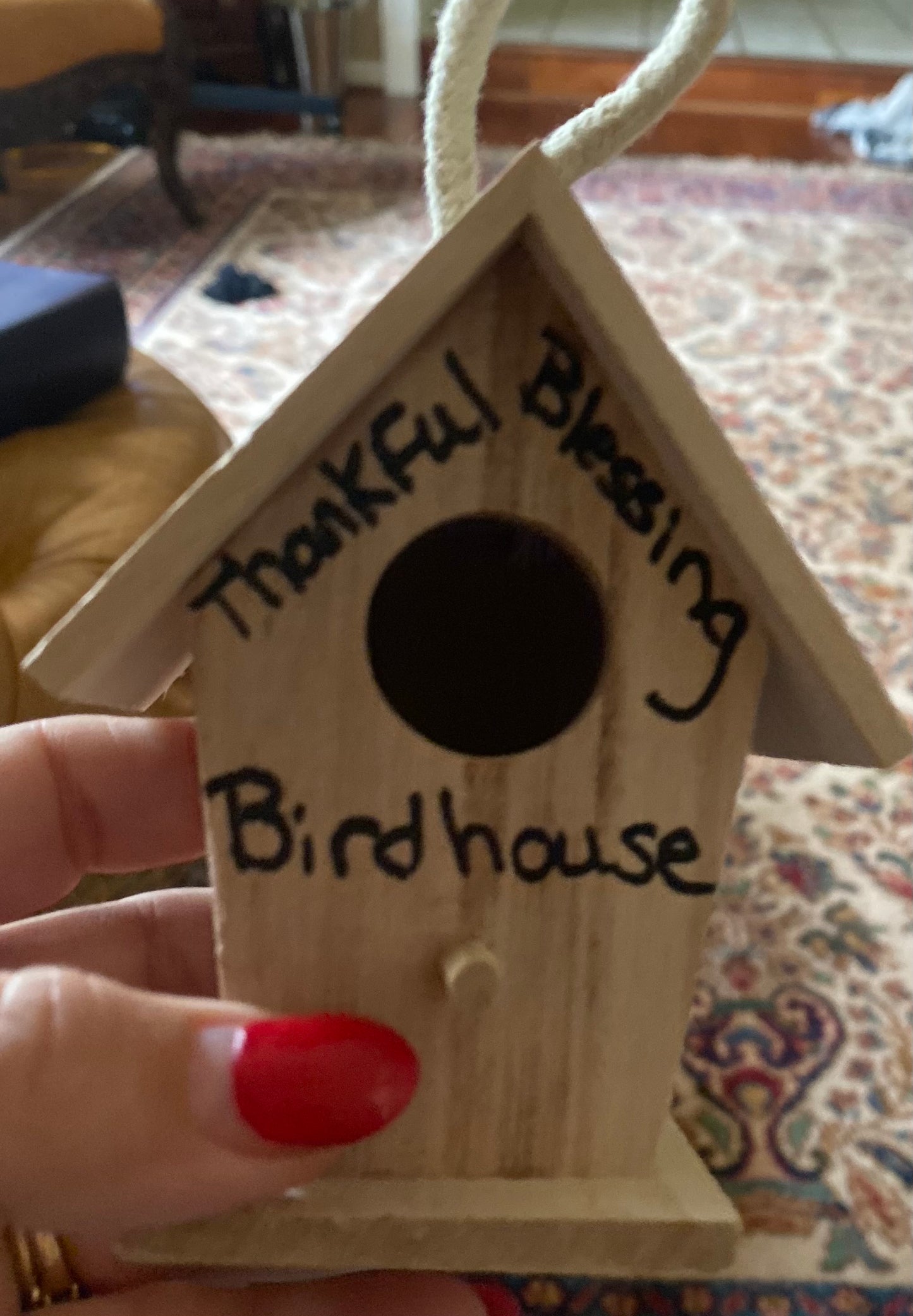 Gratitude, Blessing or Creative Wellness Birdhouse.