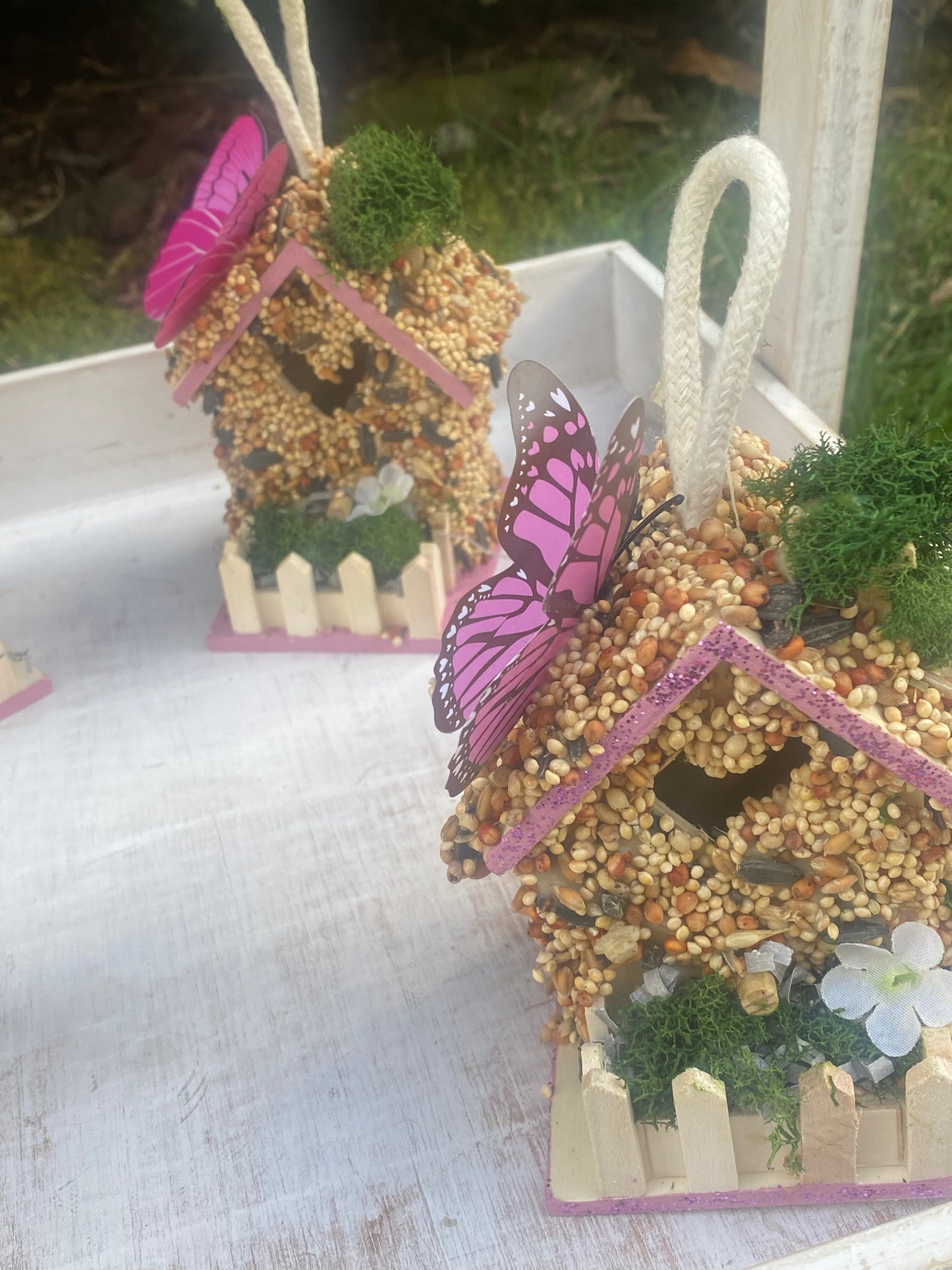 Pink Breast Cancer Birdhouse